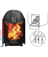 Дровяная банная печь Grill'D Aurora 160 Long (дверца со стеклом)., фото 4