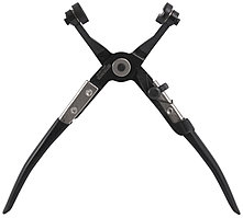 Щипцы для хомутов системы охлаждения изогнутые с фиксатором