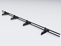 Снегозадержатель 9005 черный для металлической кровли 3000мм