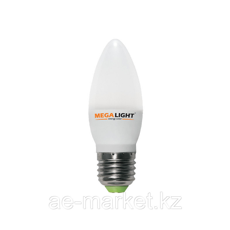 LED ЛАМПА C37 "Свеча" 7W 630Lm 230V 6500K E27 MEGALIGHT (10/100)