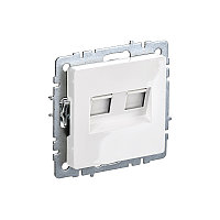 Роз. комп. 2-ая RJ45 кат.5E б/рамки "BRITE" белый (1/100)