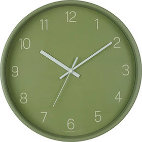 Часы настенные Troykatime круглые пластик цвет оливковый бесшумные ø31 см