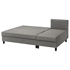 3-местный диван-кровать с козеткой ЭЛЬВДАЛЕН, Книса серый ИКЕА, IKEA, фото 3