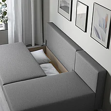 3-местный диван-кровать с козеткой ЭЛЬВДАЛЕН, Книса серый ИКЕА, IKEA, фото 6