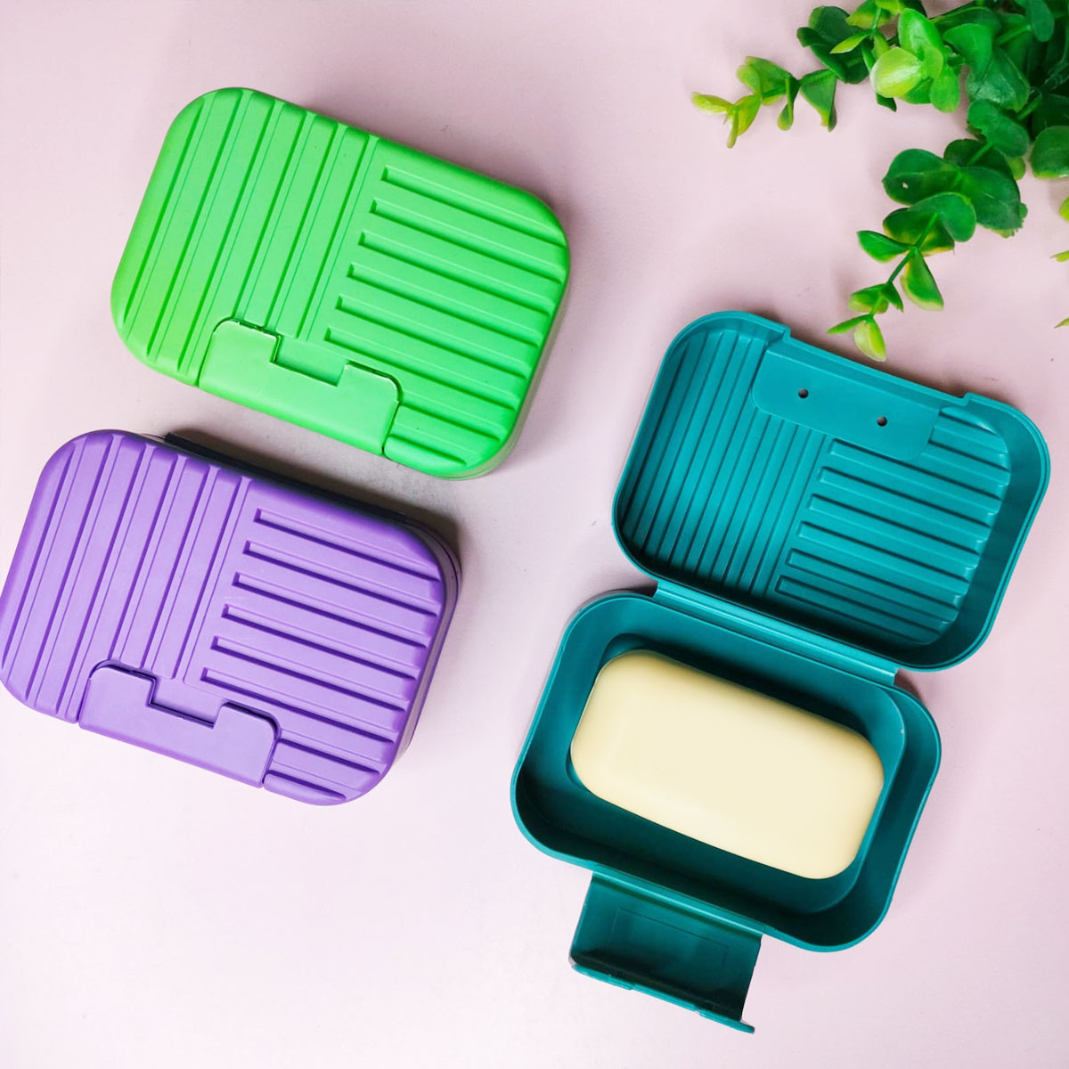 Мыльница дорожная компактная темно бирюзовая