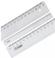 Линейка СТАММ 029-ЛН33, 30 см, 1 шт, полистирол, прозрачный