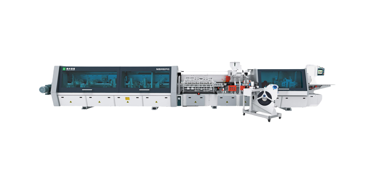 Nanxing NBM6PG. Высокоскоростной кромкооблицовочный станок на ремне для деревянных дверей.