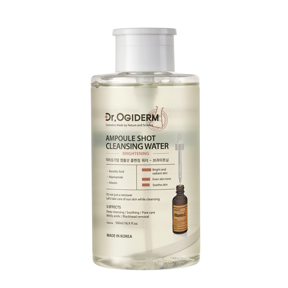 Мицеллярная вода Dr Ogiderm Ampoule Shot Brightening Vitamin C Осветляющая с Витамином С 500 мл