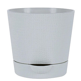 Горшок цветочный  ø9.5 h9 см v0.35 л пластик кремовый