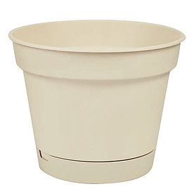 Горшок цветочный  ø120 h9.4 см v0.7 л пластик светло-бежевый