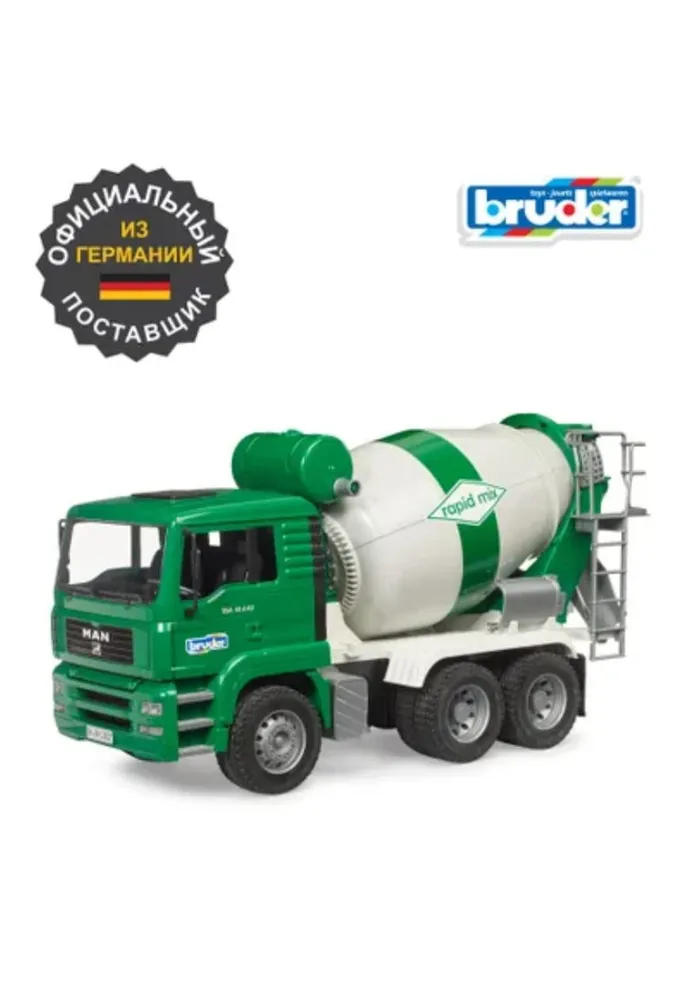 Bruder Игрушечная Бетономешалка MAN TGS (Брудер 02-739), фото 1