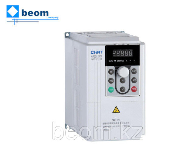 Преобразователь частоты CHINT NVF2G-2.2/PS4 2.2 кВт, 5.0А 380В, 3ф, перегрузка 120%, встр. торм. прерыватель| насос, вентиляция, фото 1