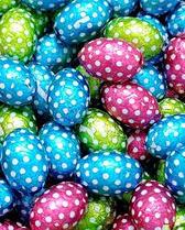 Яйцо шоколадное разноцветные в горшек 1кг