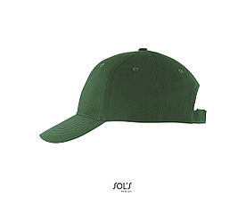 Бейсболка SOLAR, 6 клиньев, темно-зеленая