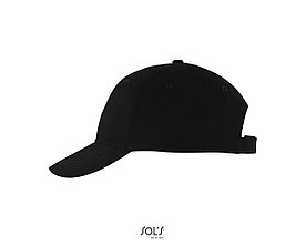 Бейсболка SOLAR, 6 клиньев, черная
