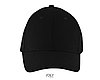 Бейсболка SOLAR, 6 клиньев, черная, фото 3