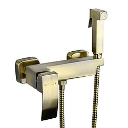 Смеситель для ванны с гигиеническим душем Atlas Luigi LG0009905, латунь, бронзовый