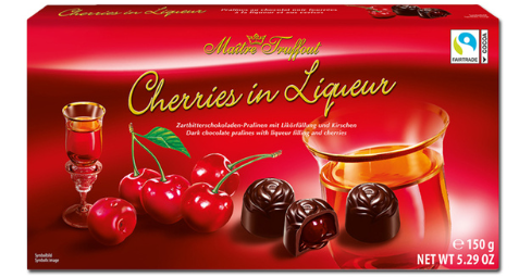 Шоколадные конфеты с Вишней и Ликёром 165 гр /Maitre Truffout