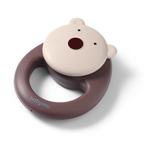 Погремушка с прорезывателем Мишка BabyOno, BPA-free, фото 1