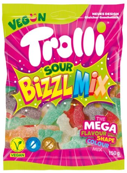 Жев. мармелад Trolli Sour BizzLMix 150 гр  / Vegan