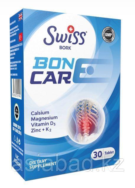 Swiss Bork® Bonecare - Кальций, магний, D3, цинк + К2 30 табл, фото 1