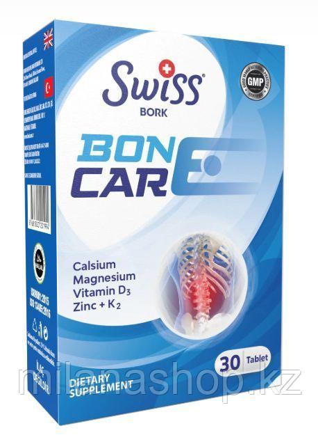 Swiss Bork® Bonecare - Кальций, магний, D3, цинк + К2 30 табл, фото 1