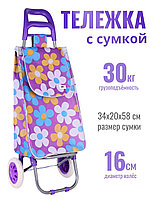 Тележка-сумка А204 Васильки Рыжий Кот 30 кг