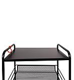 Этажерка Ладья 35КС черная, на колесиках Э410Ч, фото 5