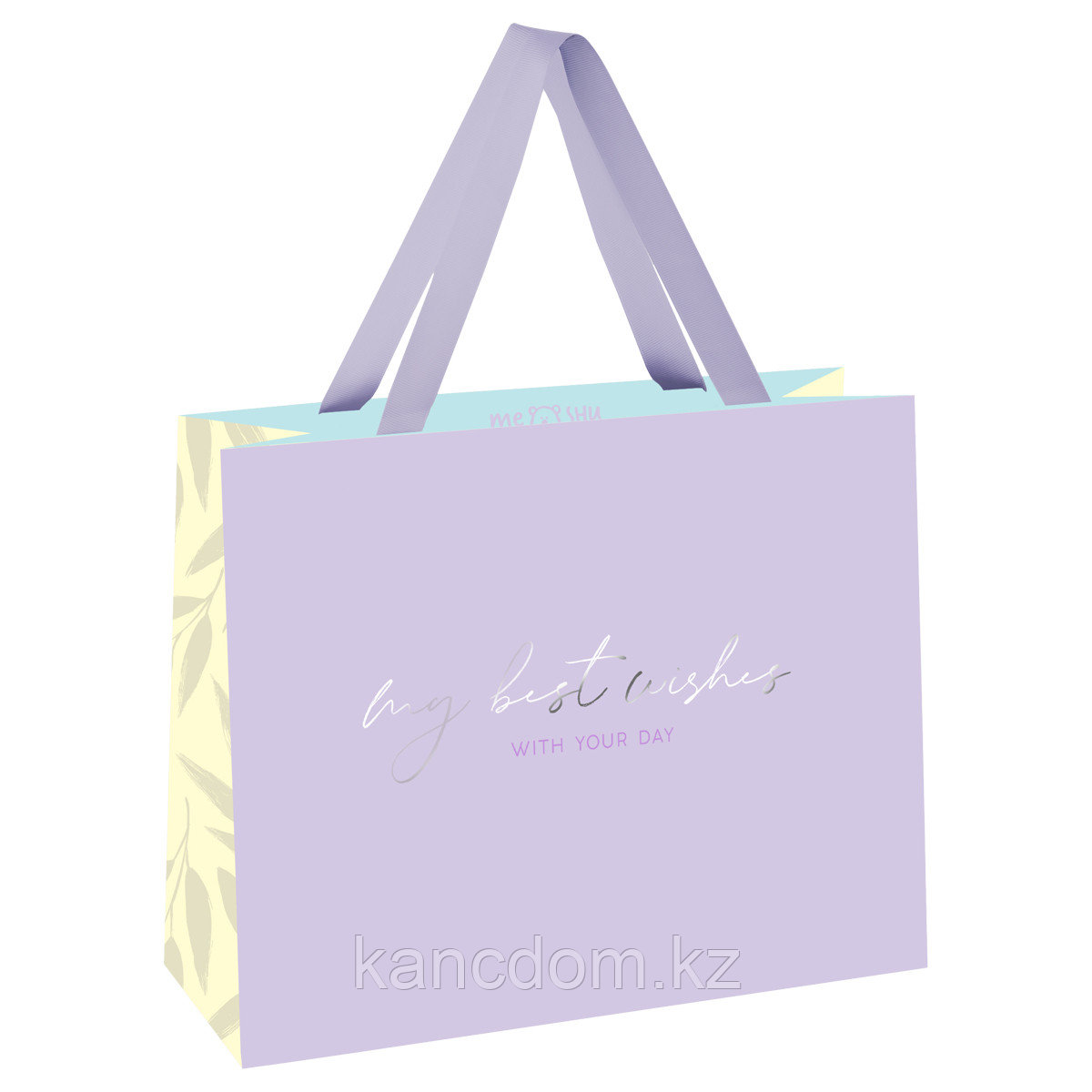 Пакет подарочный 32*26*12см MESHU "Lavender color", отд. фольгой, матовая ламинация MS_52001