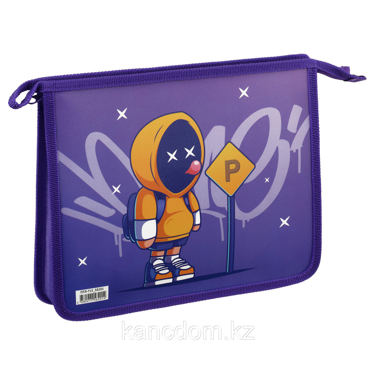 Папка для тетрадей 1 отделение, А5, ArtSpace "Street style", пластик, на молнии ПТЛ-715_58201