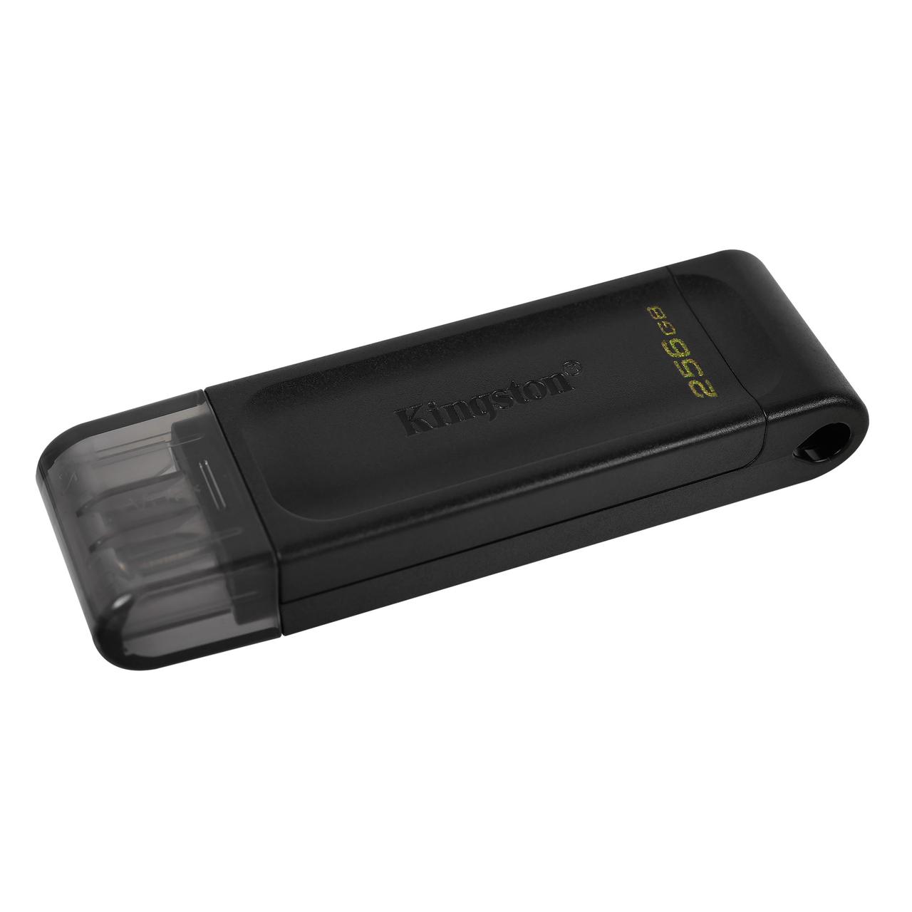 Kingston DT70/256GB USB-накопитель DT70 256GB, USB-С 3.2 Gen 1, Type С, Black