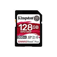 Kingston SDR2/128GB Карта памяти SD 128GB Canvas React Plus Класс 10, UHS-II, U3, V90