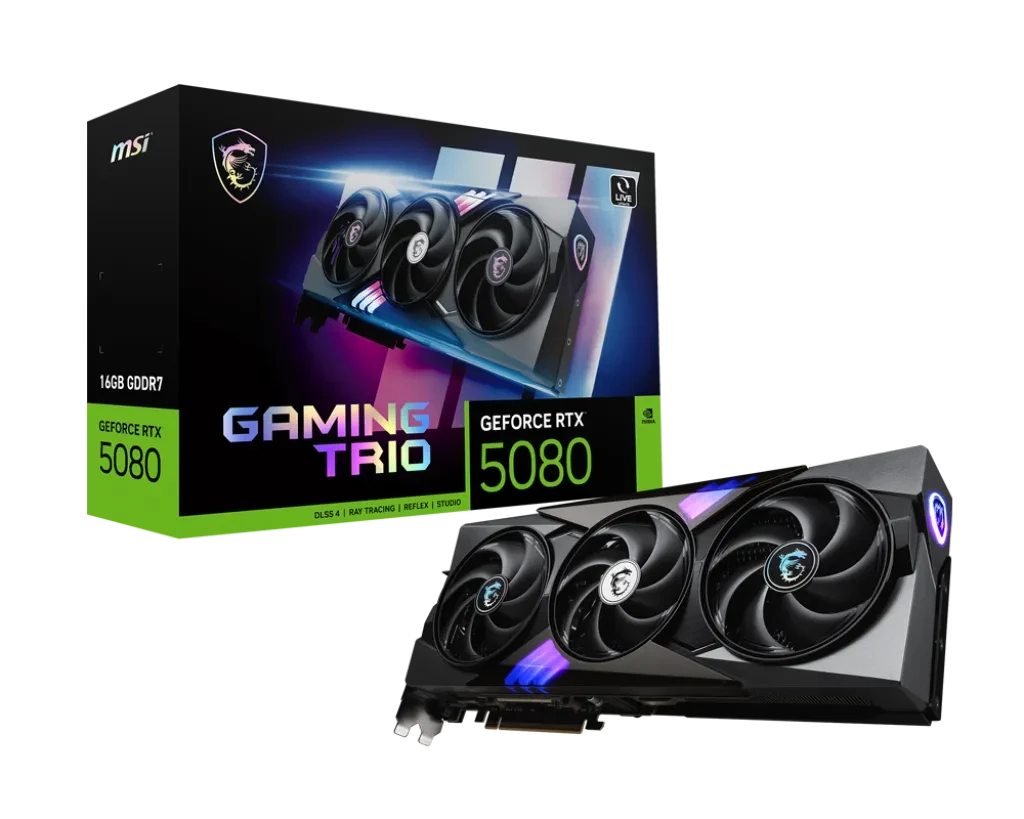 Видеокарта MSI GeForce RTX 5080 16G GAMING TRIO 16Gb GDDR7