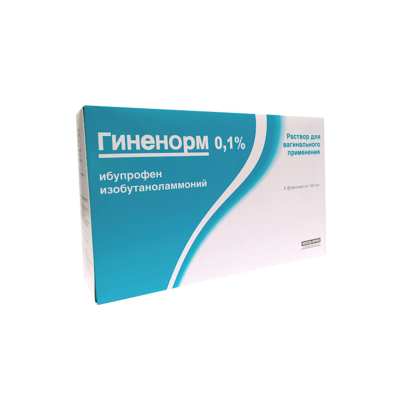Гиненорм 0,1% 100мл №5фл р-р вагинальный, фото 1