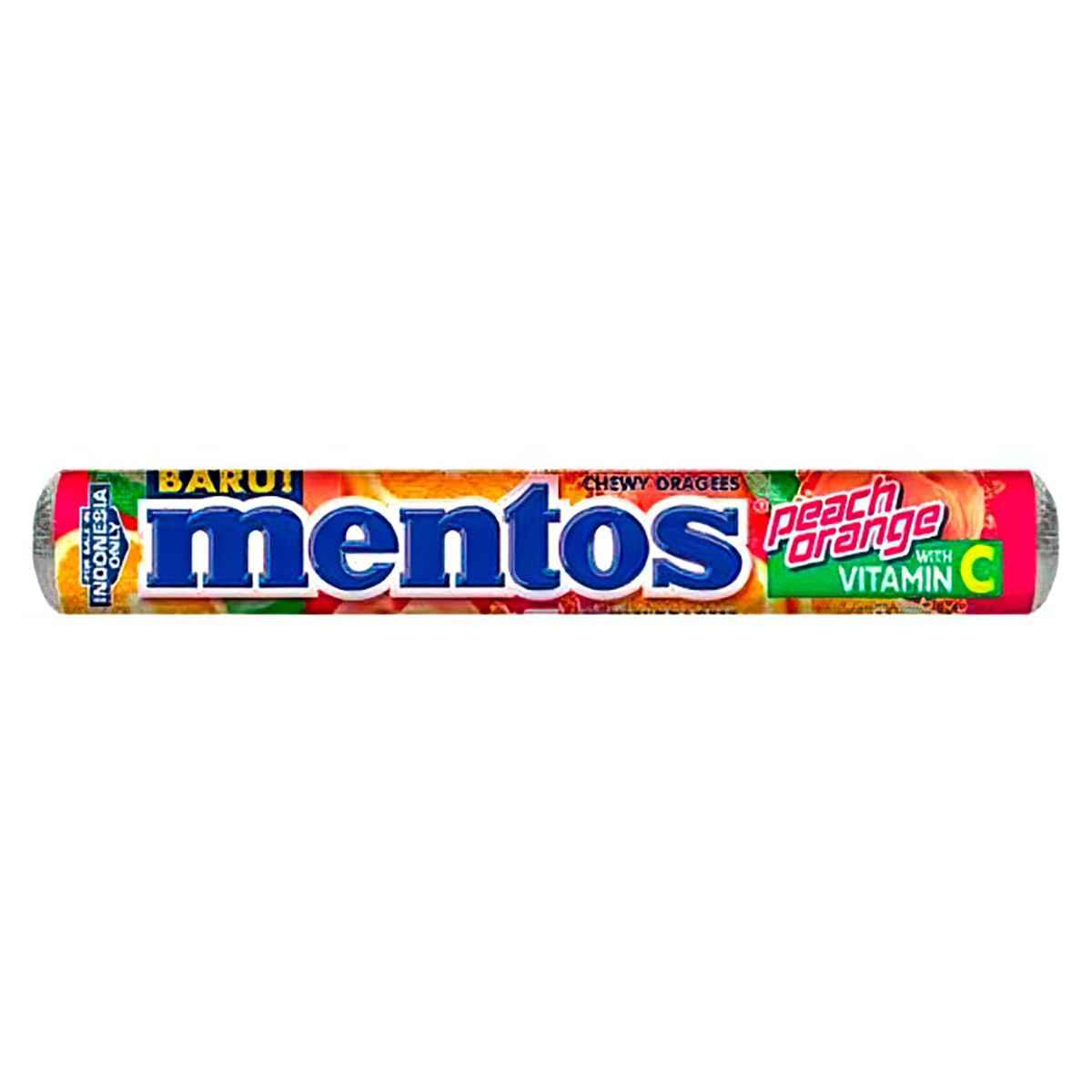Жев.конфеты Mentos Roll Peach Orange 29 гр (14 шт в упак)