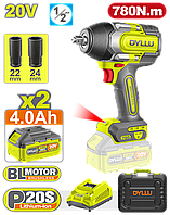 Бесщеточный Гайковерт 20V (950Нм) с 2x4.0Ач АКБ!