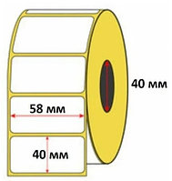 Термоэтикетка самоклеящаяся 58х40х600 (Этикет лента, полуглянец)