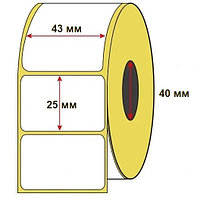 Термоэтикетка самоклеящаяся 43х25 1000шт (Этикет лента)
