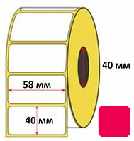 Термоэтикетка самоклеящаяся 58х40 600шт Красная (Этикет лента)
