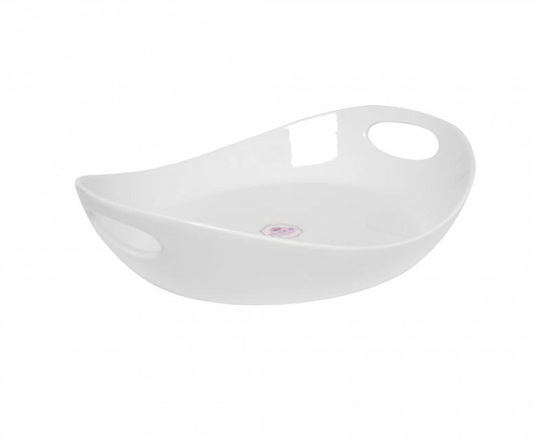 Блюдо глубокое с ручками 26 см Royal White TU1281-2 / TUDOR, фото 1