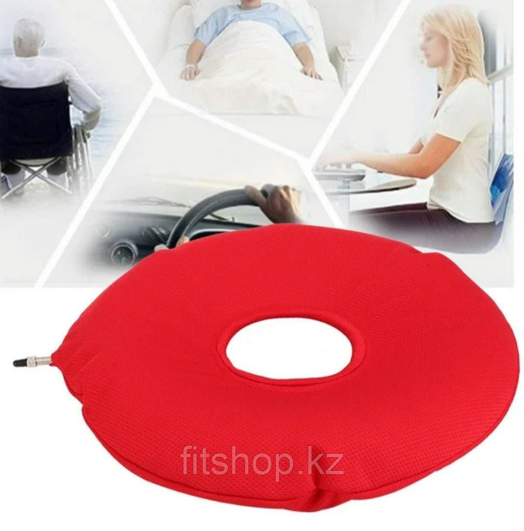 Противопролежневый надувной круг с тканевым чехлом