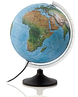Рельефный глобус, с надписями на английском языке