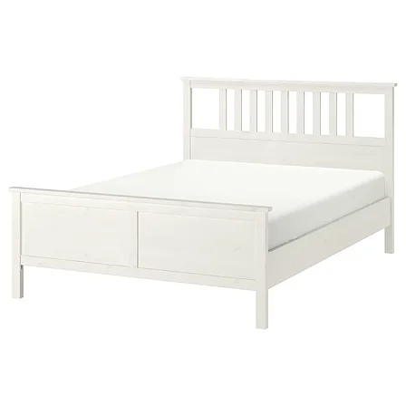 Кровать каркас ХЕМНЭС белая морилка 150х200 ИКЕА, IKEA, фото 1