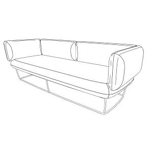 3х местный диван с подлокотниками