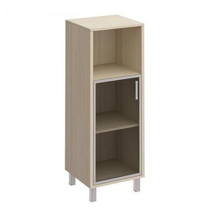 Шкаф для документов левый, дверь в алюминиевой раме + ниша, фото 1