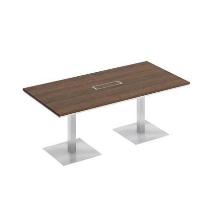 Стол для переговоров на квадратных опорах-колоннах, фото 1