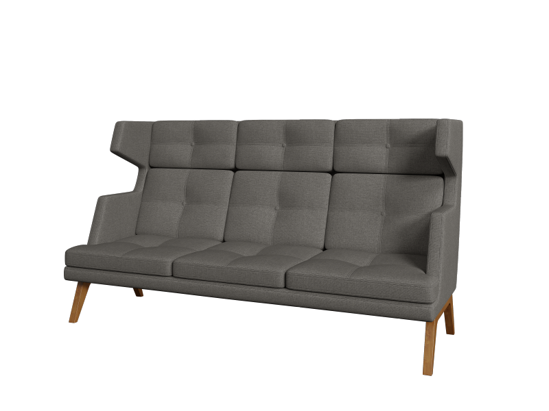 Диван 3-местный высокий