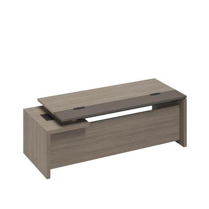 Стол руководителя с кабель-каналами с тумбой 3-ящичной с замком правый, фото 1