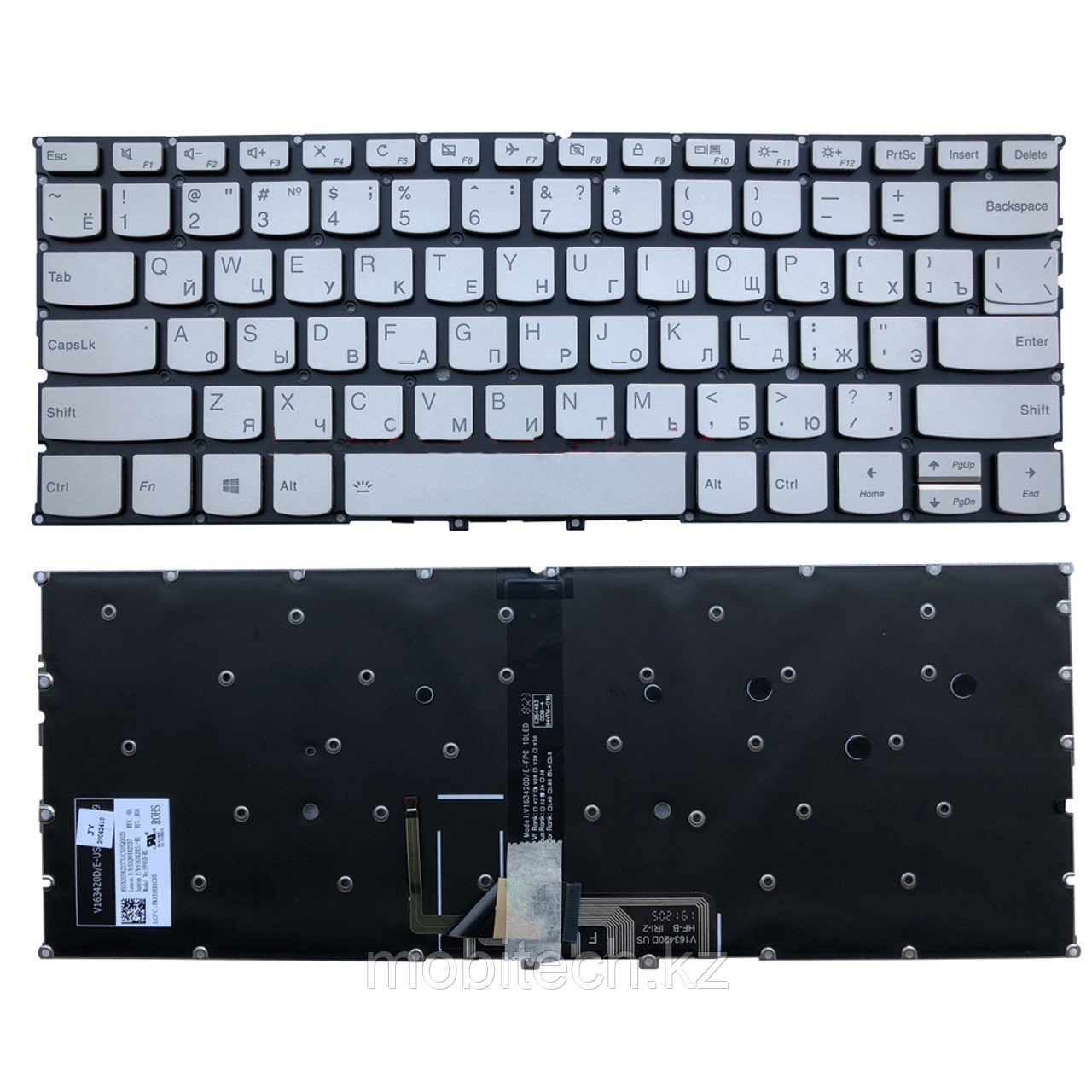 Клавиатуры Lenovo C940-14IIL Lenovo Yoga C940-14IIL клавиатура c EN/RU раскладкой c подсветкой silver