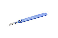 Скальпель Biolancet Budget №10 с защитным колпачком из углеродистой стали одноразовый стерильный